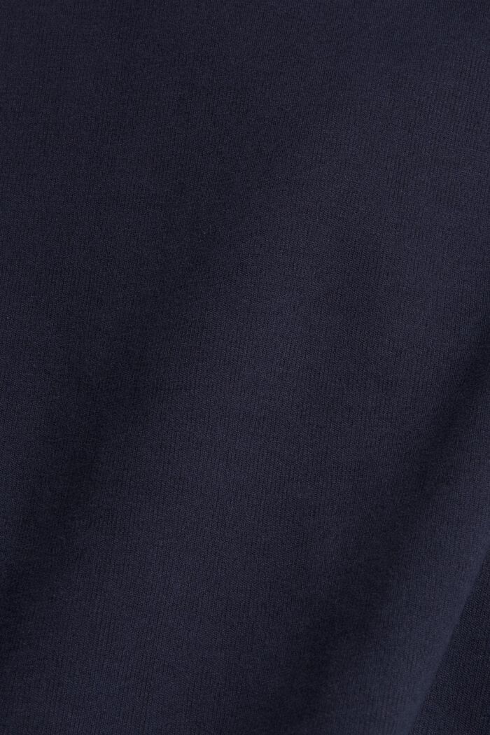 Sweatshirt hoodie, organic cotton blend, NAVY, detail image number 4