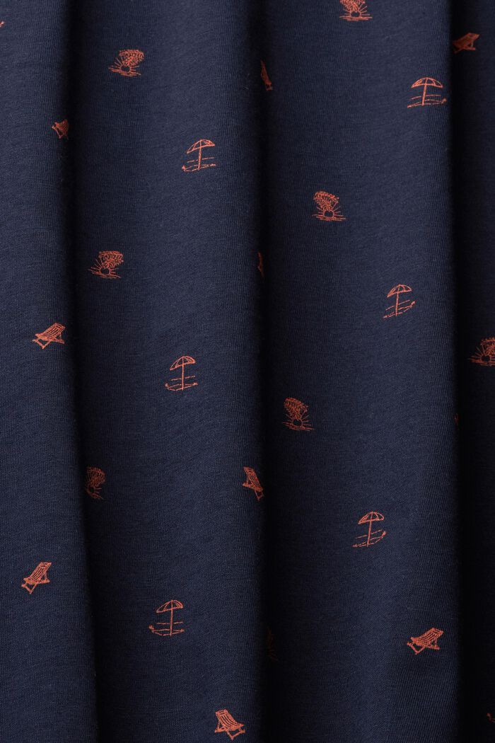 Jersey polo shirt with a print, NAVY, detail image number 6