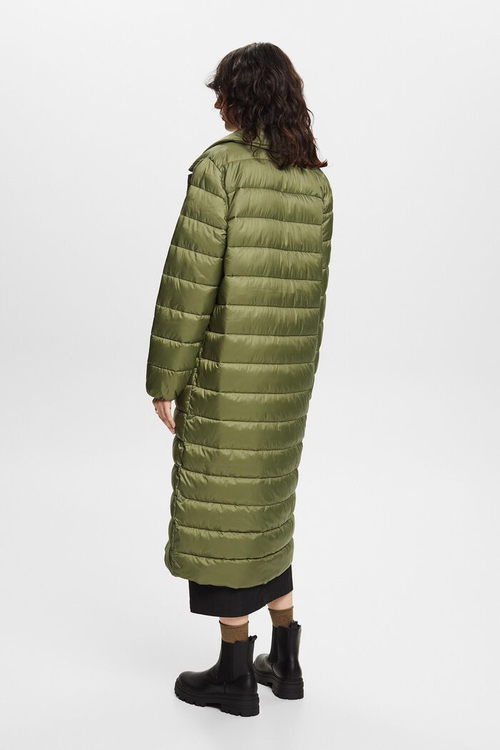 Recycled: quilted coat with lapel, LIGHT KHAKI, detail image number 2
