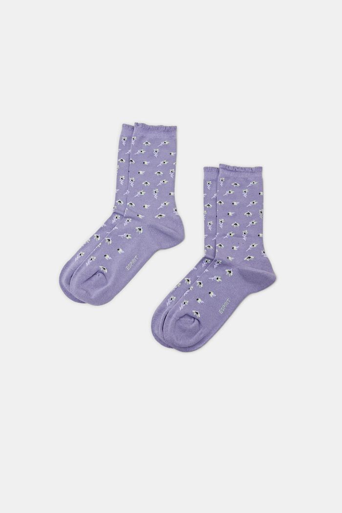 2-Pack Floral Knit Socks, THIMBLE, detail image number 0