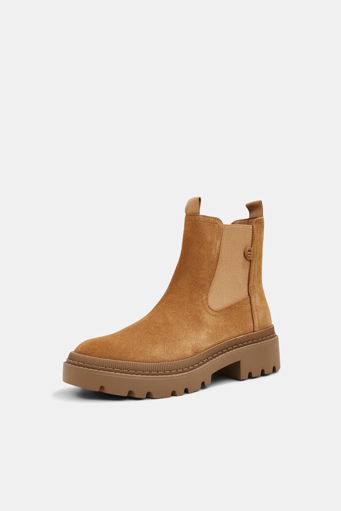 Suede Chelsea boots, CAMEL, detail image number 1