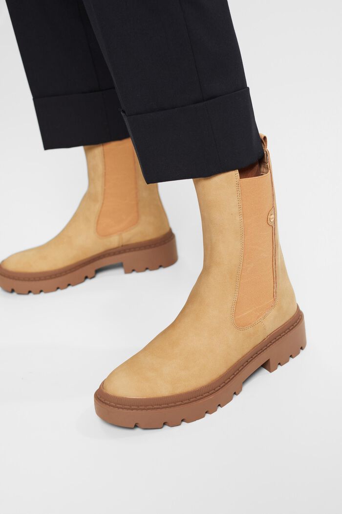 Chelsea boots with a high shaft, TOFFEE, detail image number 1