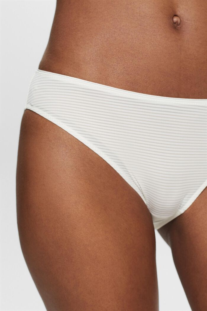 Striped Microfiber Briefs, OFF WHITE, detail image number 2
