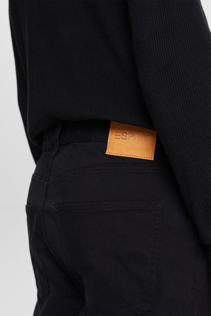 Classic Straight Pants, BLACK, detail image number 4