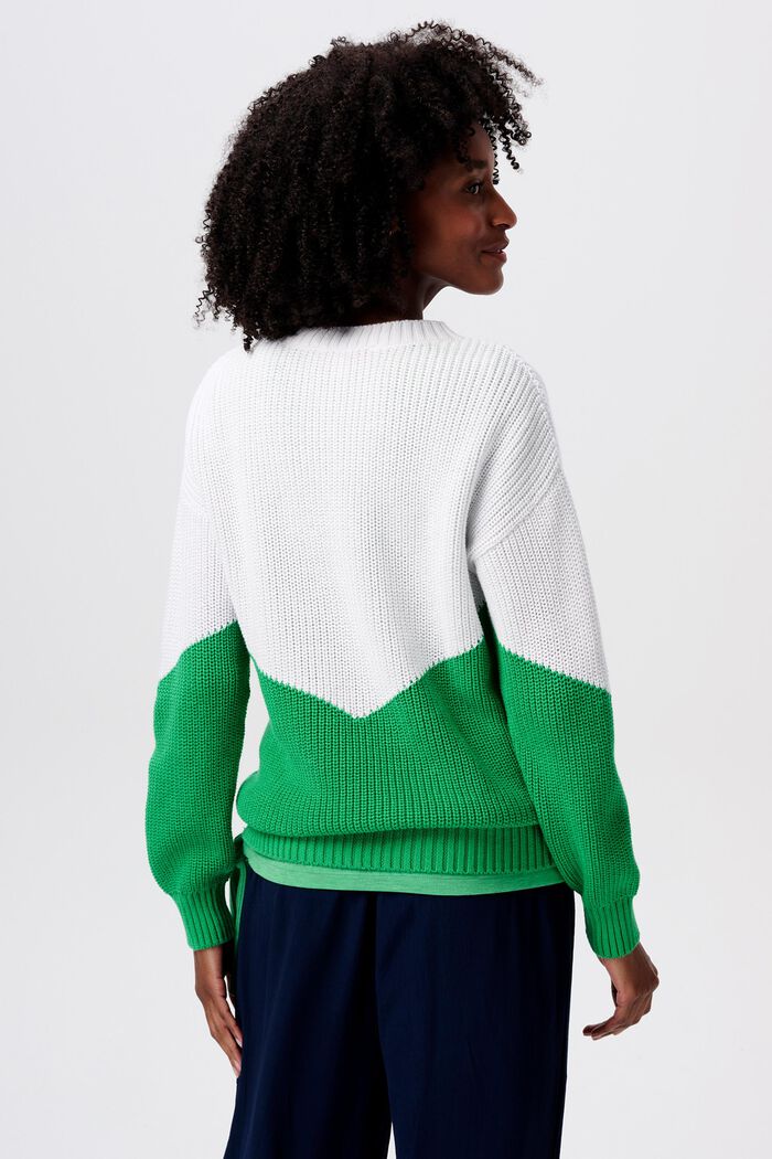 MATERNITY Two-Tone Sweater, BRIGHT WHITE, detail image number 2