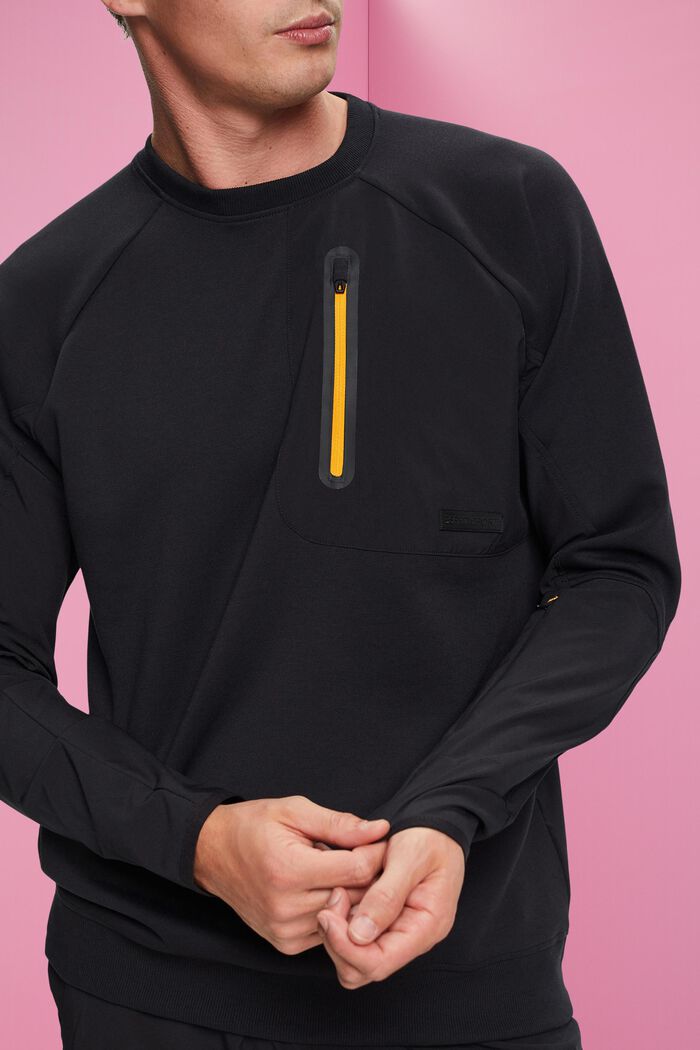 Sweatshirt with zip pockets, BLACK, detail image number 2
