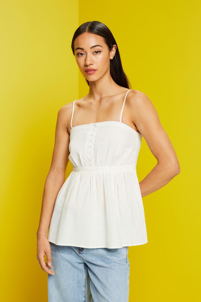 Textured cami top, WHITE, detail image number 0