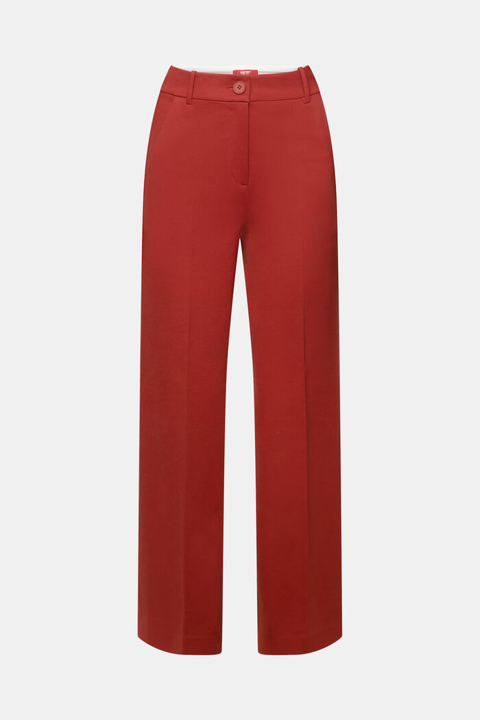 ESPRIT - Punto jersey straight fit trousers at our online shop