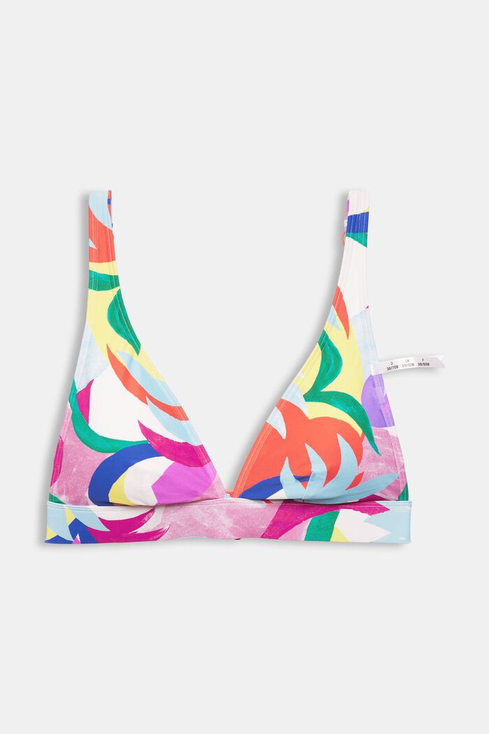 Recycled: bikini top with colourful pattern