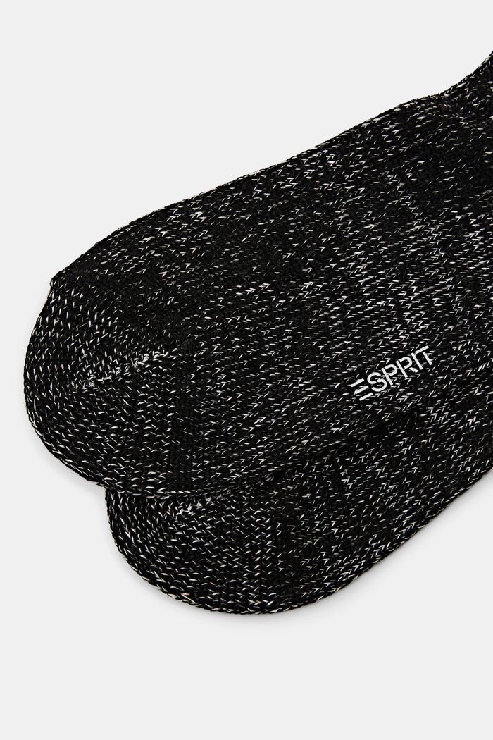 Chunky Multi-Colored Socks, BLACK, detail image number 2