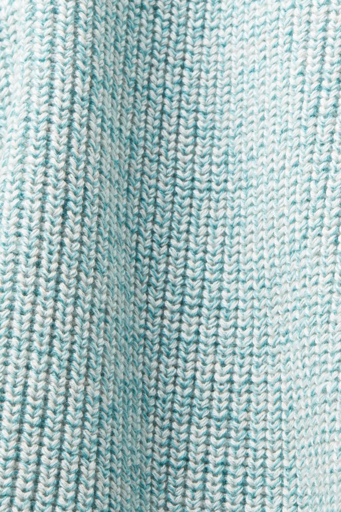 Textured Troyer Sweater, LIGHT AQUA GREEN, detail image number 5