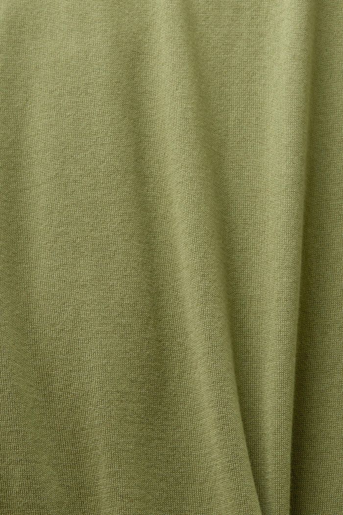 Knit Short-Sleeve Polo Shirt, LIGHT KHAKI, detail image number 5