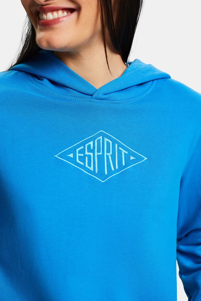 Embroidered Logo Hoodie, BLUE, detail image number 3