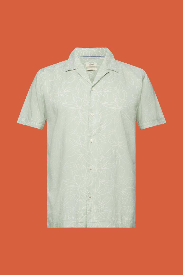 Patterned short sleeve shirt, PASTEL GREEN, detail image number 5