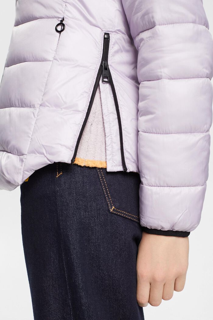 Quilted jacket with detachable hood, LAVENDER, detail image number 0