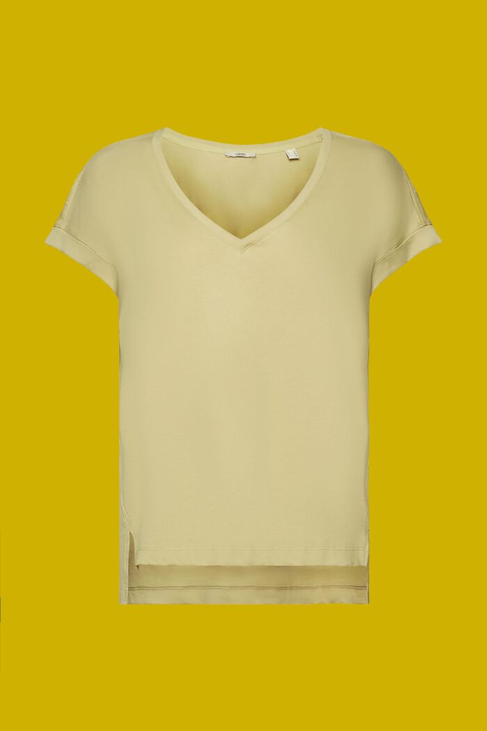 V-Neck T-Shirt, PASTEL GREEN, detail image number 6