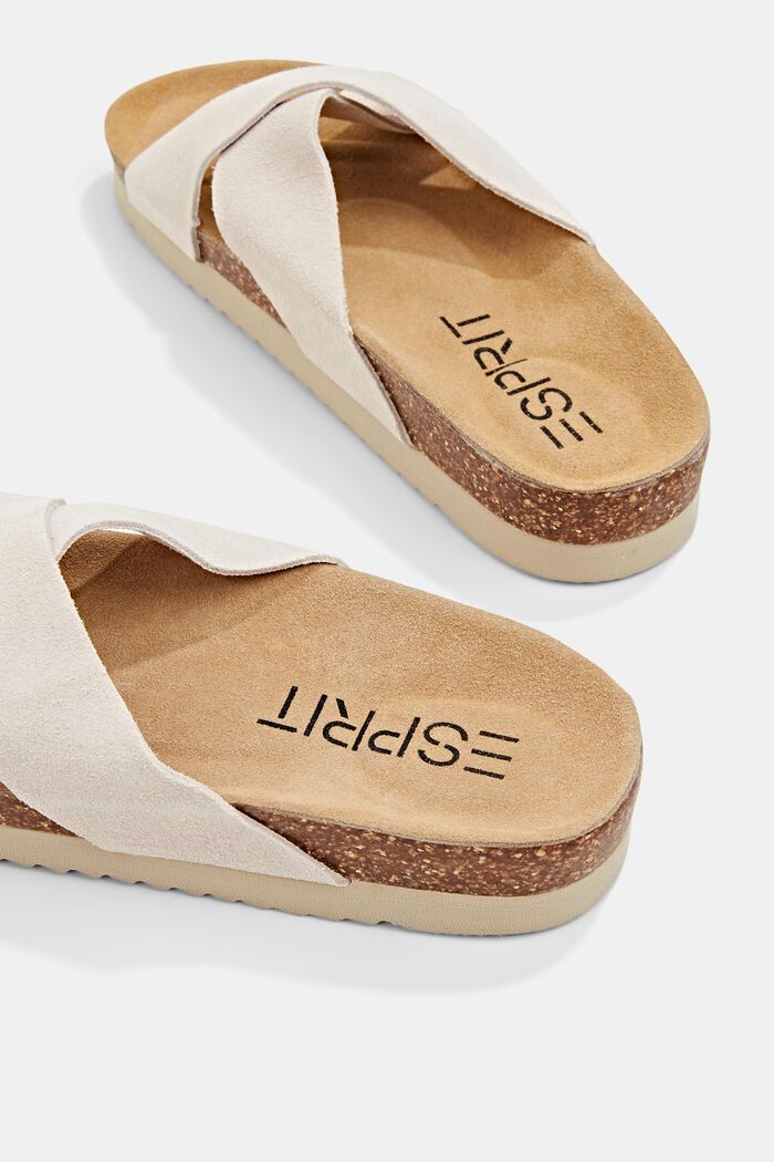 Sliders with crossed-over straps, DUSTY NUDE, detail image number 4