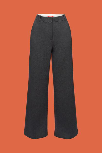 Organic Cotton-Blend Wide-Leg Trousers