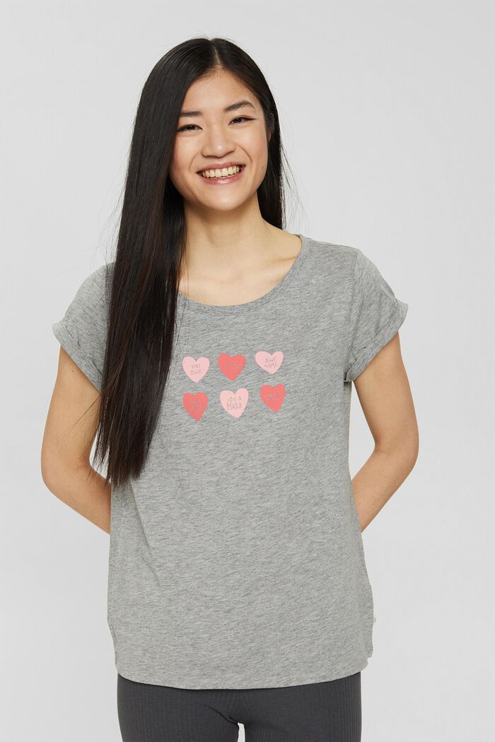 T-shirt with a print, made of blended cotton