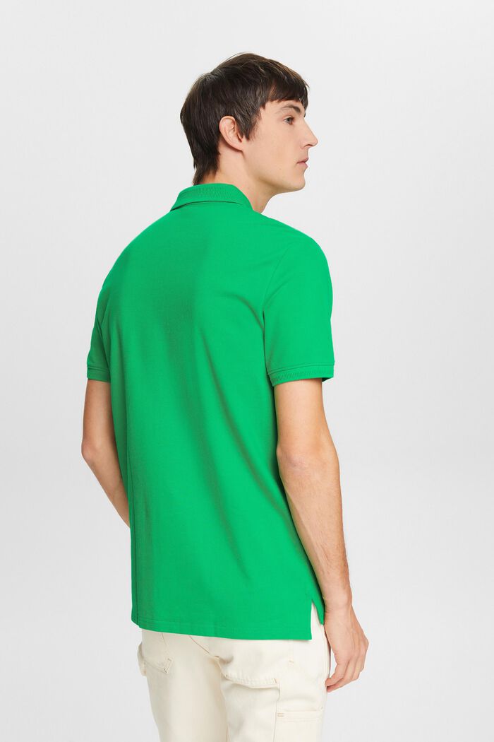 Pima Cotton Piqué Polo Shirt, GREEN, detail image number 3
