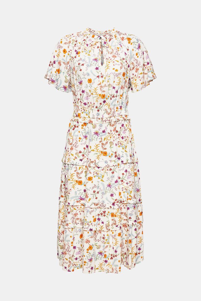 Midi dress with floral pattern