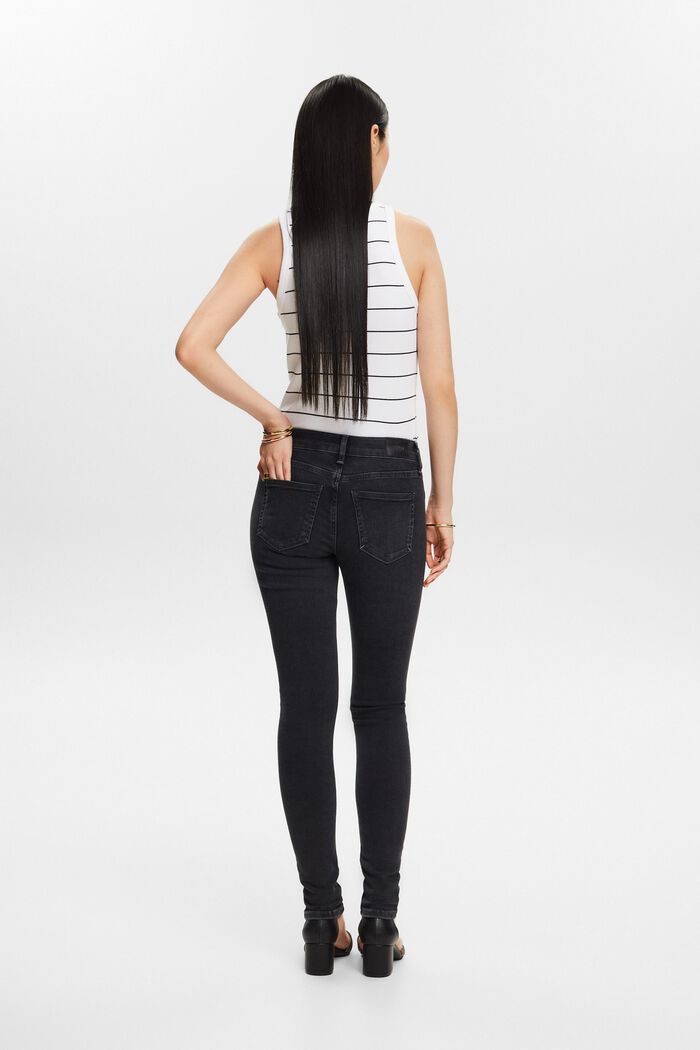 Mid-Rise Skinny Jeans, BLACK RINSE, detail image number 2
