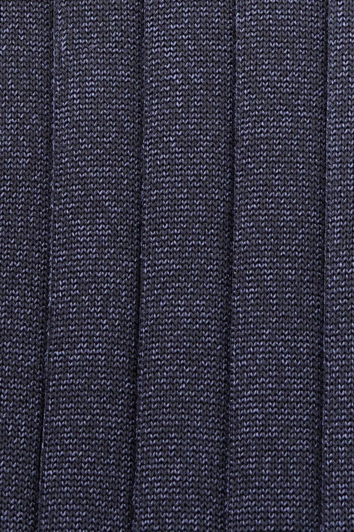 Shiny rib knit dress, PETROL BLUE, detail image number 4