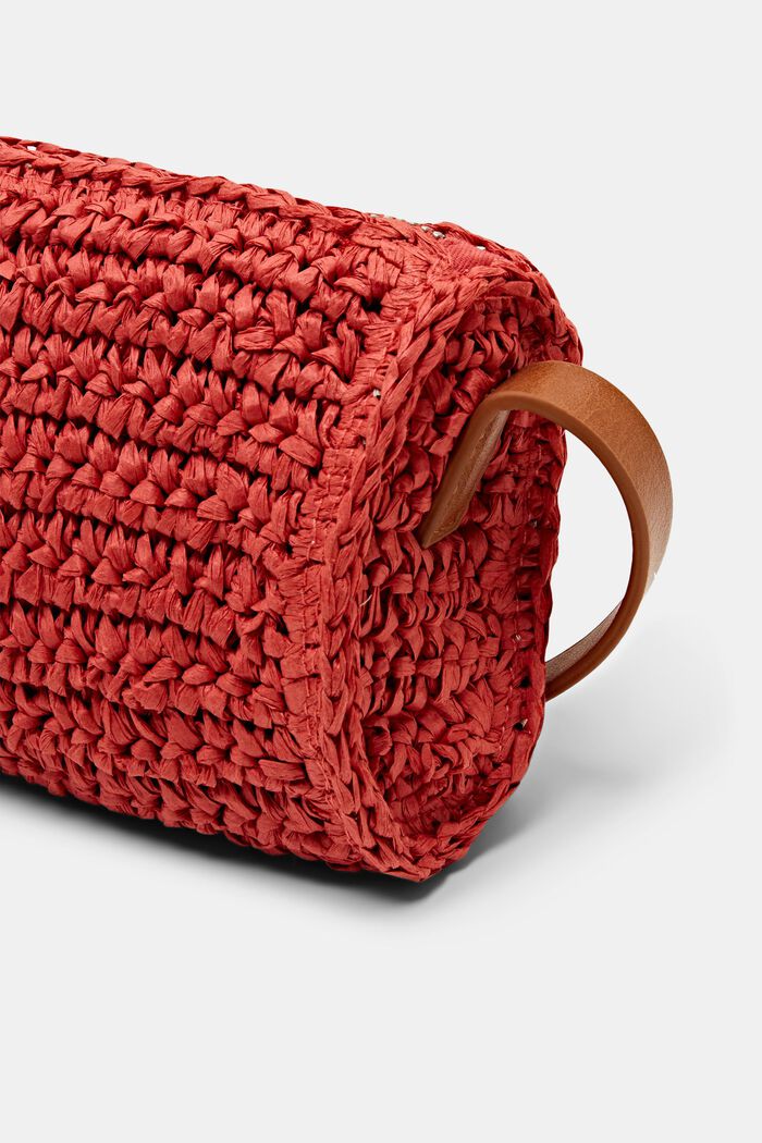 Crochet Shoulder Bag, ORANGE RED, detail image number 1