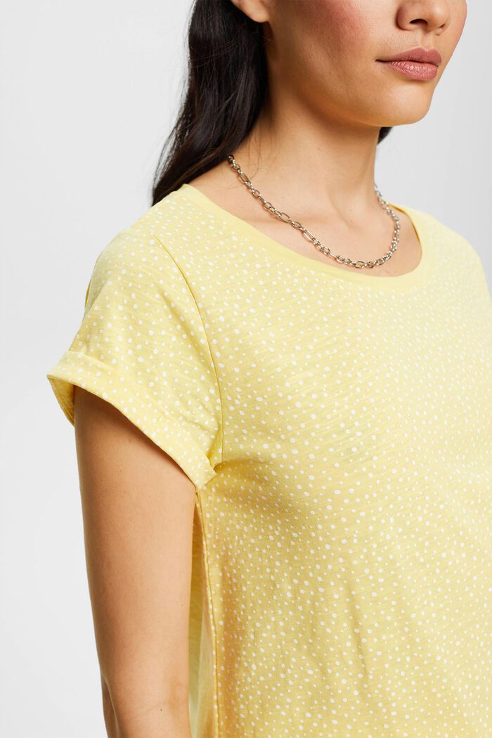 T-shirt with all-over pattern, LIGHT YELLOW, detail image number 2