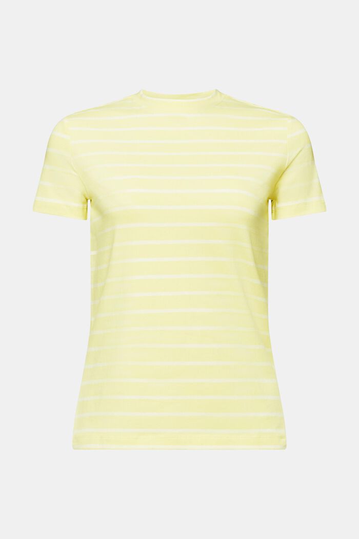 Striped Crewneck Top, LIME YELLOW, detail image number 6