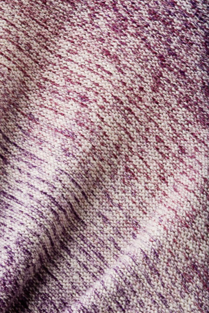 Knitted mouliné jumper, DARK PURPLE, detail image number 4