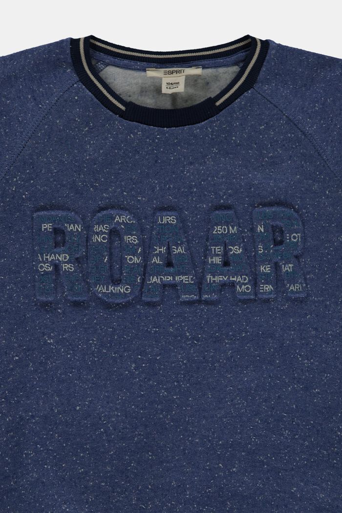 Sweatshirt with 3D artwork, 100% cotton, BLUE, detail image number 2