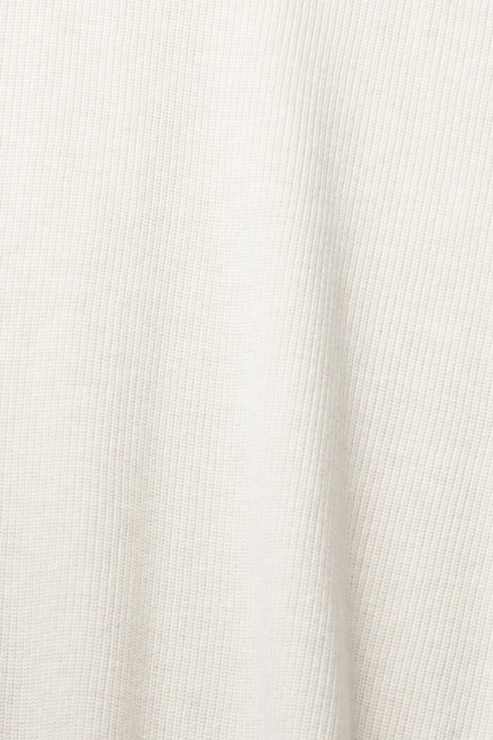 Crewneck jumper, 100% cotton, OFF WHITE, detail image number 4