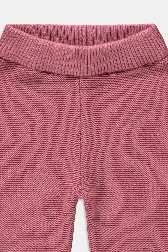Knitted joggers, organic cotton, CORAL, detail image number 2