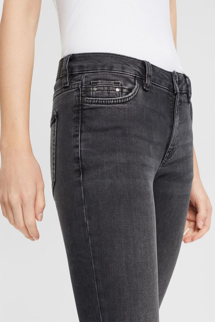 Stretch jeans made of blended organic cotton, BLACK DARK WASHED, detail image number 3