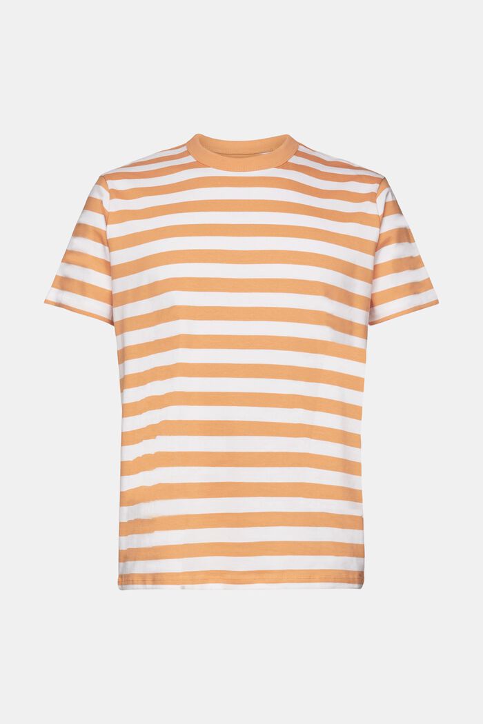 Striped crewneck T-shirt, GOLDEN ORANGE, detail image number 6