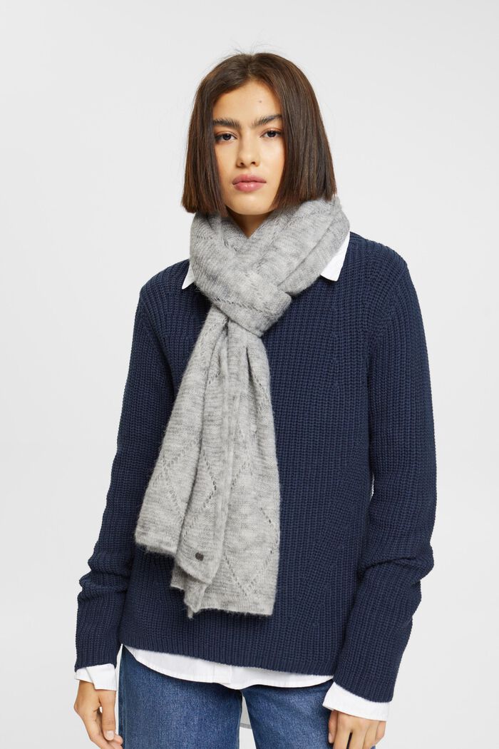Lace knit scarf