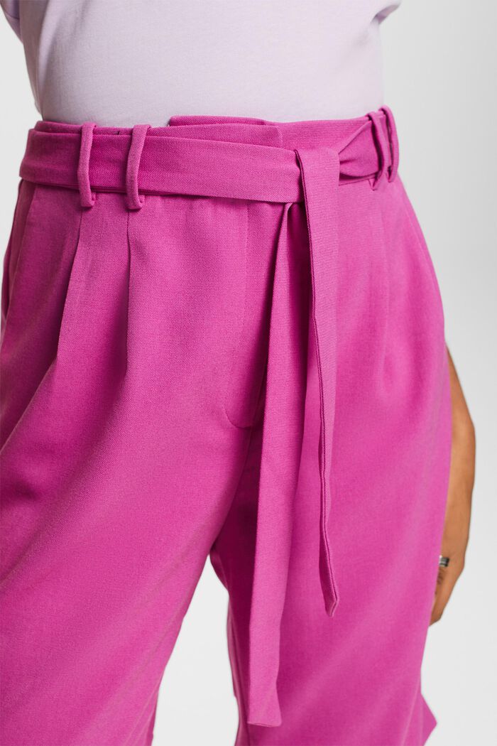 Bermuda shorts with waist pleats, PINK FUCHSIA, detail image number 2