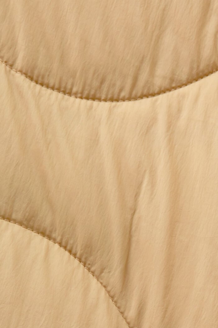 Quilted Coat, KHAKI BEIGE, detail image number 6