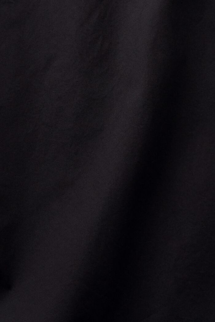 Cotton Poplin Short-Sleeve Shirt, BLACK, detail image number 5