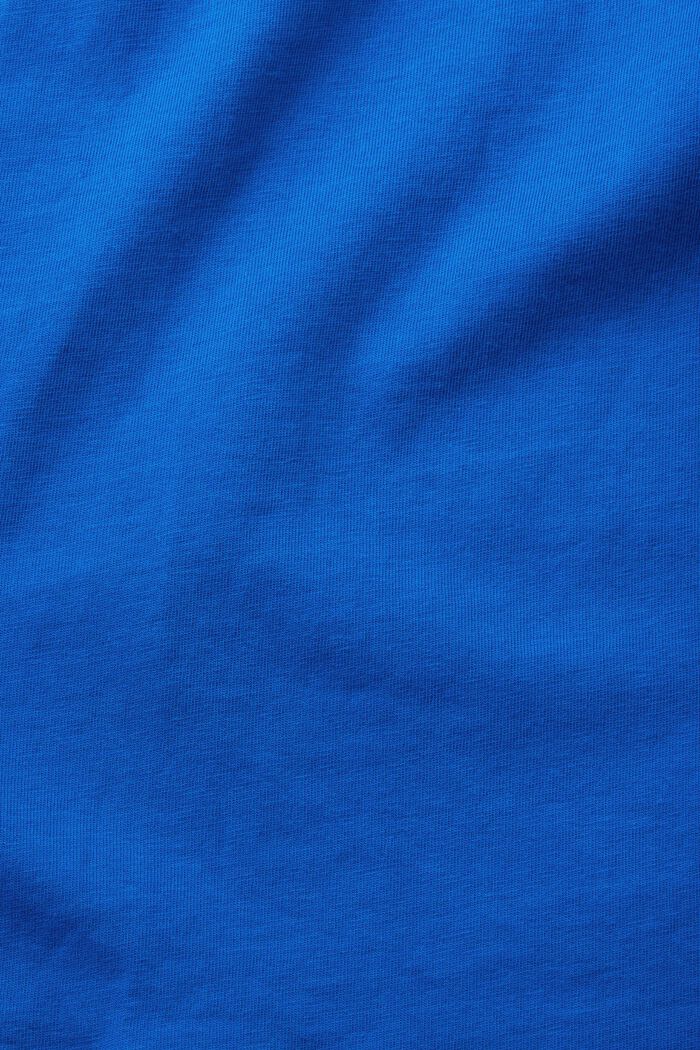 Cotton Crewneck T-Shirt, BLUE, detail image number 5