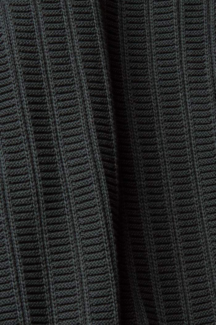 Chunky half-zip jumper, DARK TEAL GREEN, detail image number 5