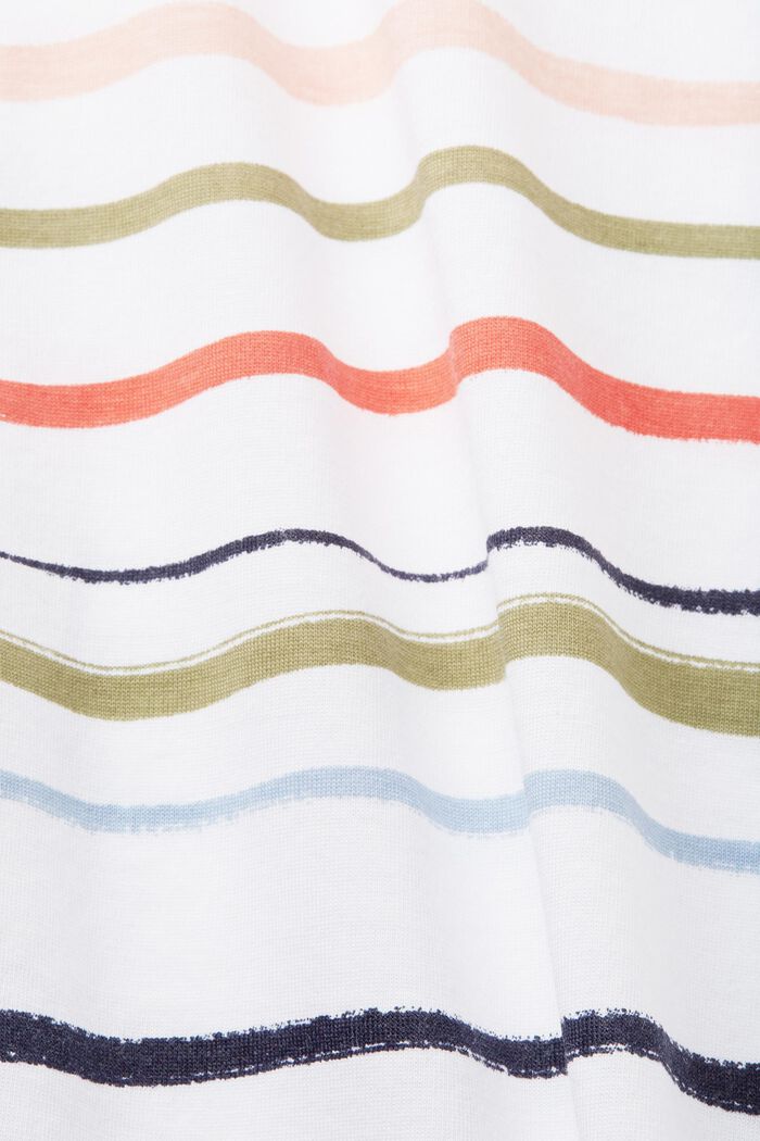Striped t-shirt, 100% cotton, WHITE, detail image number 5