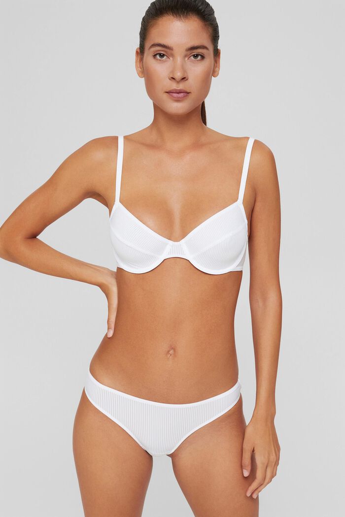 Recycled: microfibre underwire bra, WHITE, detail image number 0