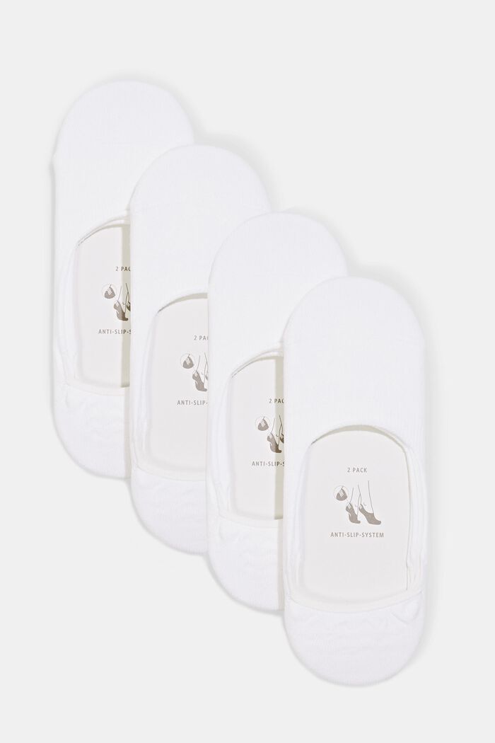 Four pack of trainer liners with an anti-slip finish, WHITE, detail image number 0