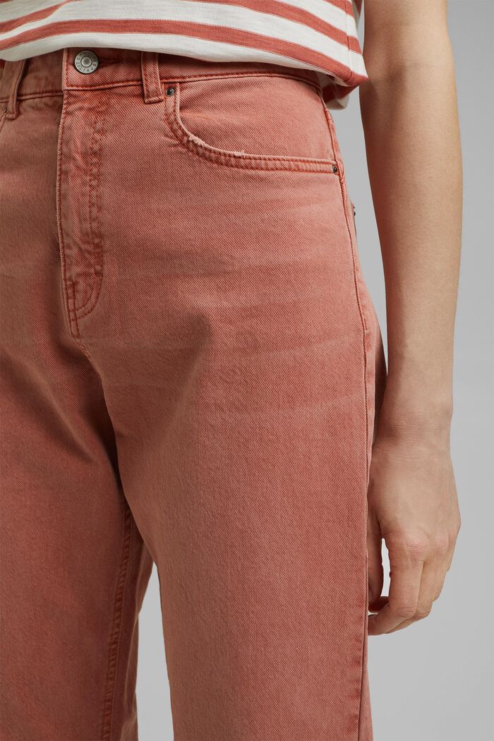 Relaxed 7/8-length trousers in a garment-washed look, organic cotton, BLUSH, detail image number 2