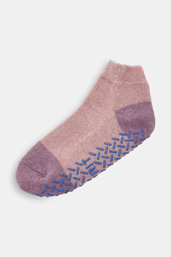 Wool-blend homesocks with non-slip sole