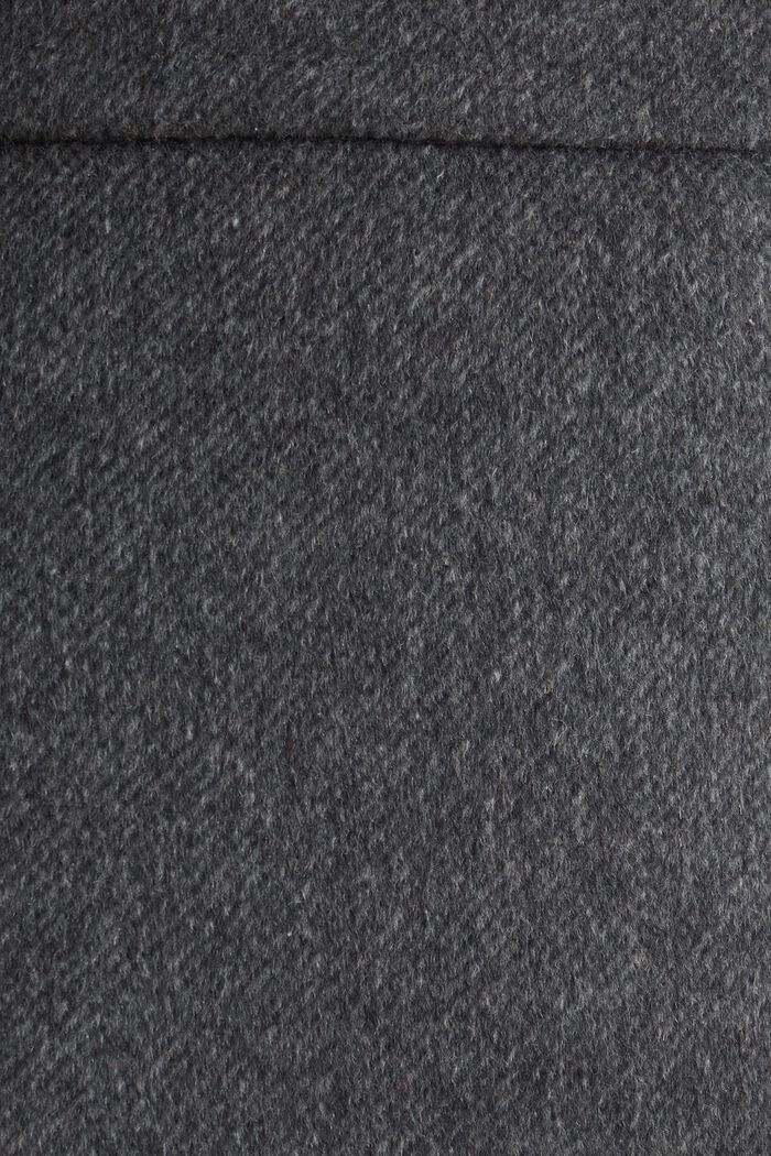 With wool: elegant A-line skirt, DARK GREY, detail image number 4