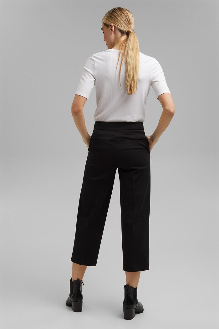 SOFT PUNTO mix + match trousers, BLACK, detail image number 3