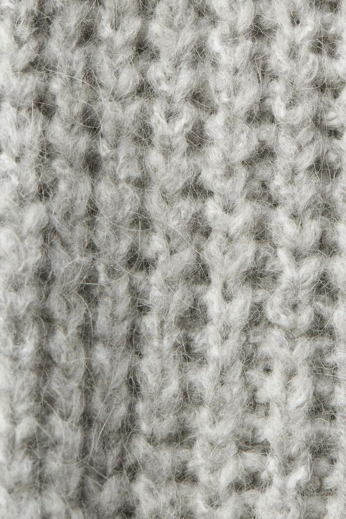 Chunky roll neck jumper with alpaca and wool, LIGHT GREY, detail image number 5